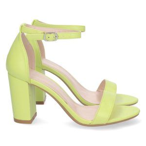 Sandalias de tacón mujer color  Amarillo