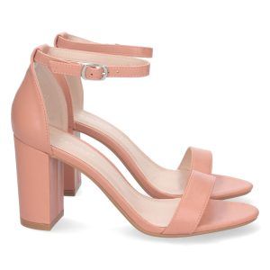 Sandalias de tacón mujer color Terra