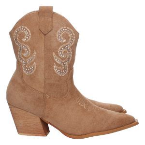 Botín Campero con brillos en la caña Camel