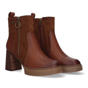 Botines tacón mujer Camel