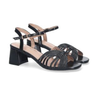 Sandalias de tacón para mujer con diseño de fiesta Negras