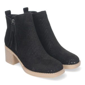 Botines de mujer con tacón ancho y plataforma Negras