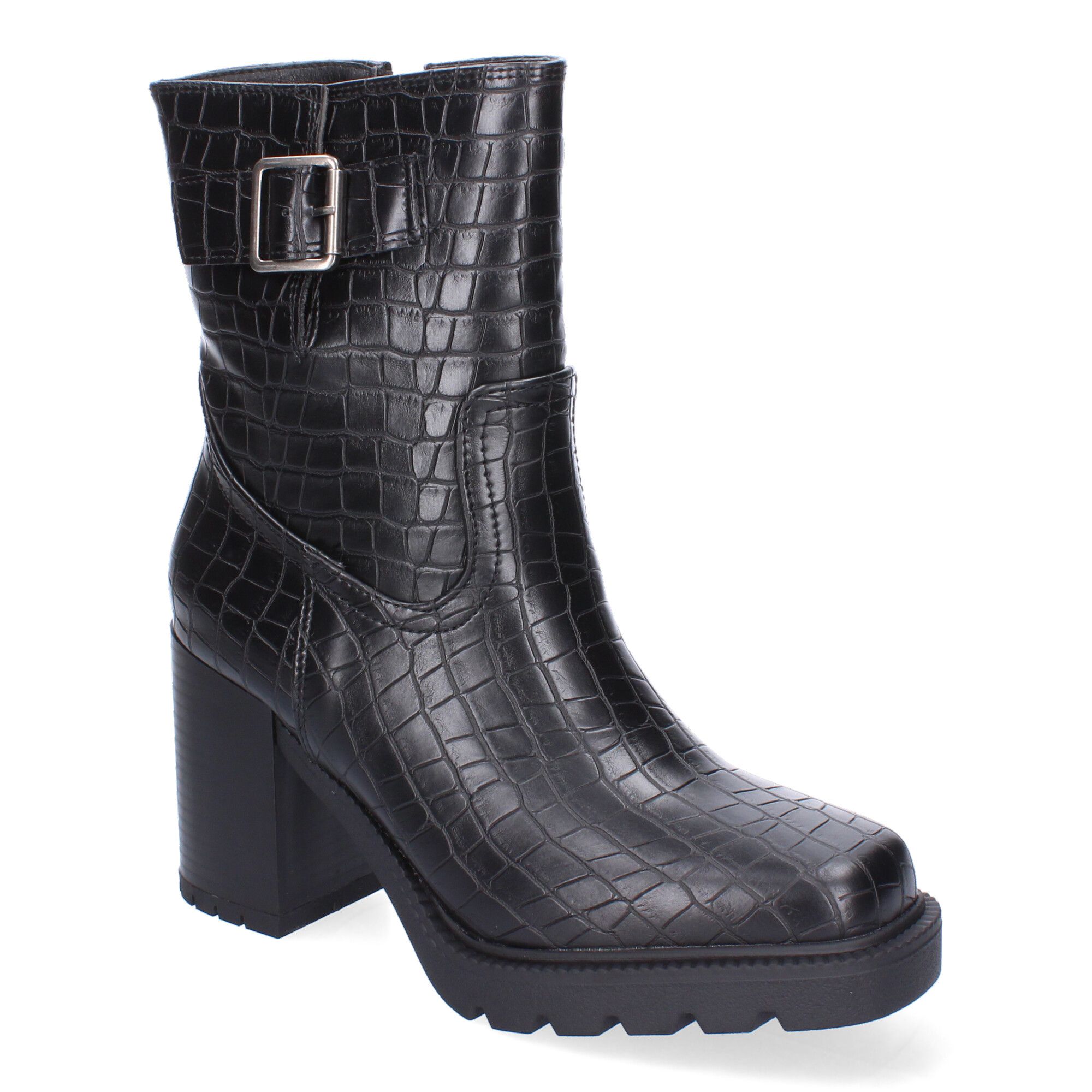 Botines de material grabado Negras - Imagen 3