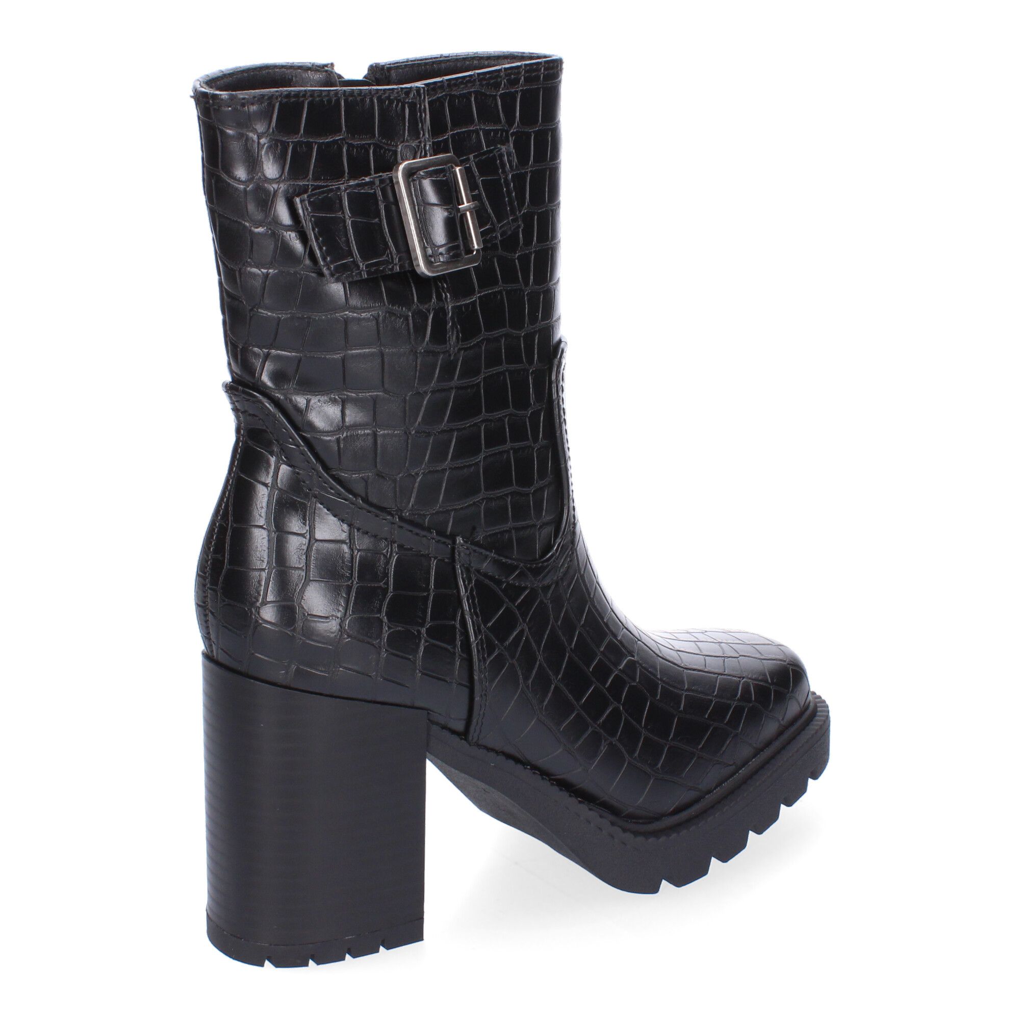 Botines de material grabado Negras - Imagen 4