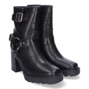 Botines de estilo militar con plataforma y suela dentada Negras