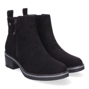 Botines de antelina con cremallera