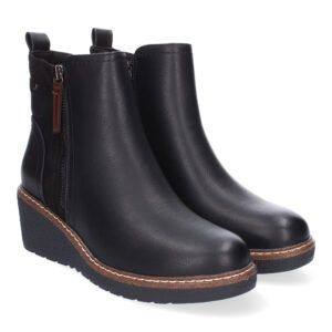 Botines de polipiel con cuña