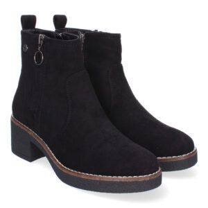 Botines de antelina con cierre de cremallera