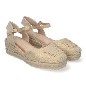 Sandalia de Cuña para Mujer, Cómda y Elegante, Forrada de Yute