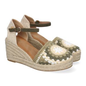 Sandalias de Cuña para Mujer con Diseño de Flores, Adornos Bordados