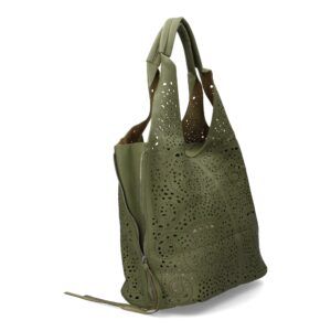 Bolsos de hombro sintético troquelado-Verde