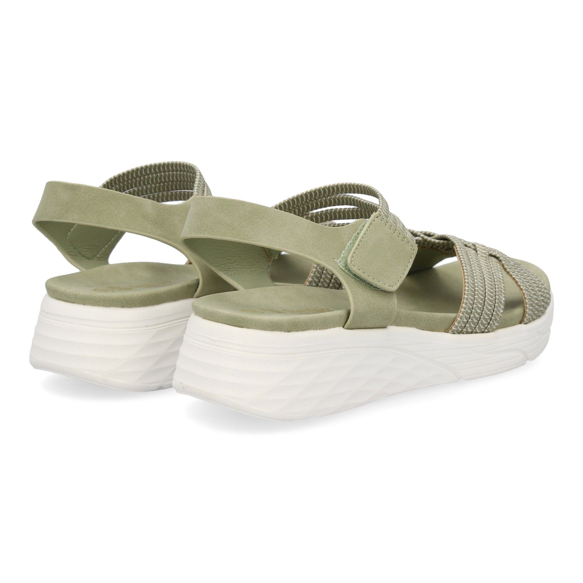 Sandalias planas de mujer, comodas y elegantes diseño moderno con tiras elasticas trenzadas - Imagen 5