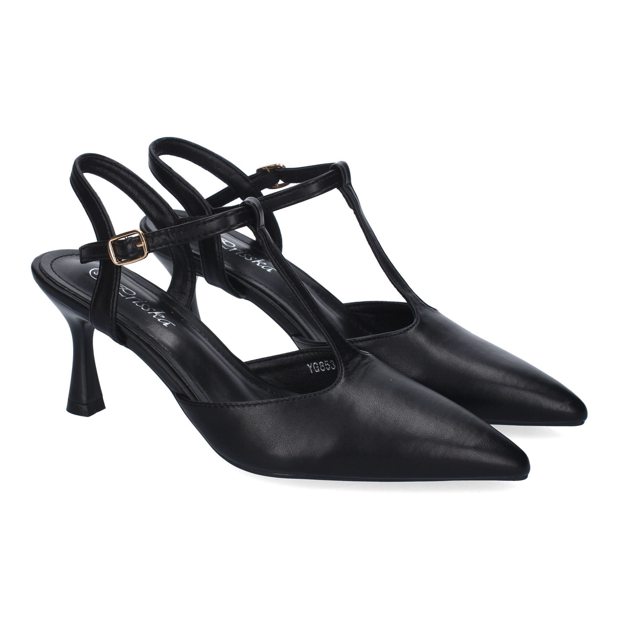 Zapatos de Tacón Fino para Mujer, Elegantes, Punta Fina, Diseño Moderno con Tira en el Empeine