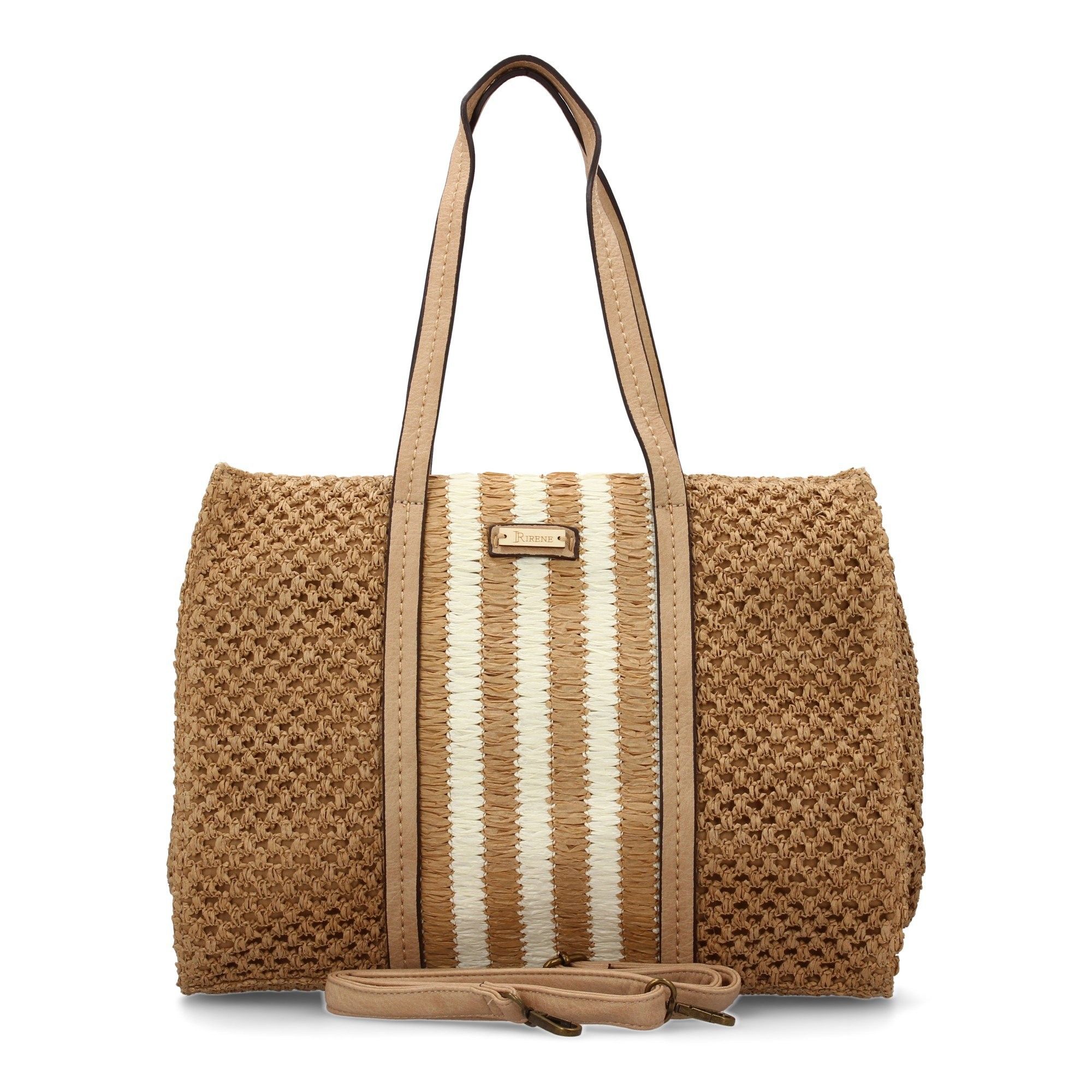 Bolso de hombro para mujer de rafia, diseño moderno con adornos, cómodo - Imagen 2