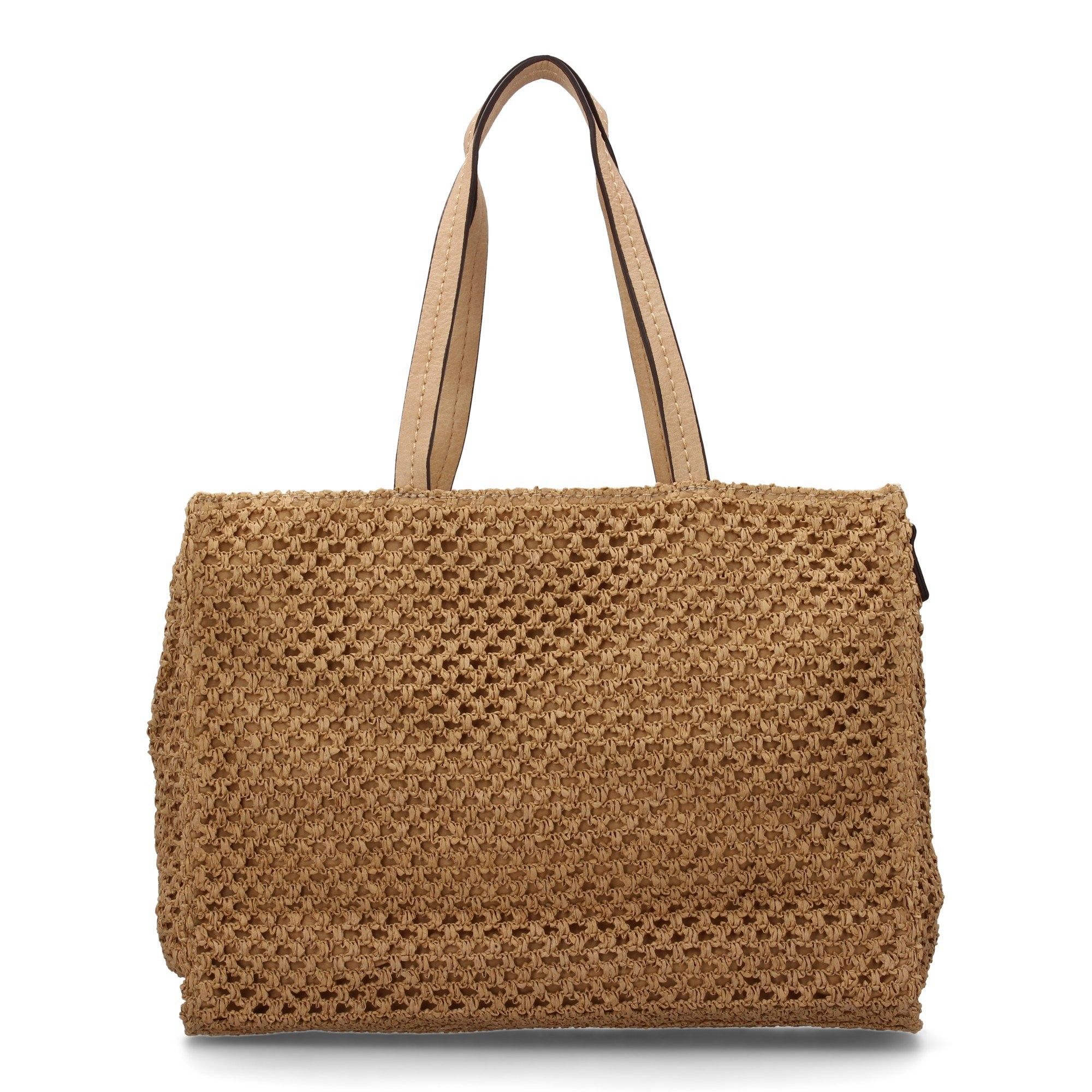 Bolso de hombro para mujer de rafia, diseño moderno con adornos, cómodo - Imagen 3