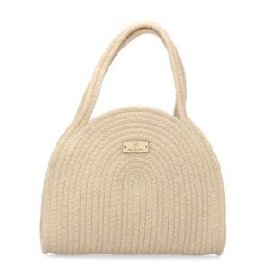 Bolso media luna de cuerda -Beige