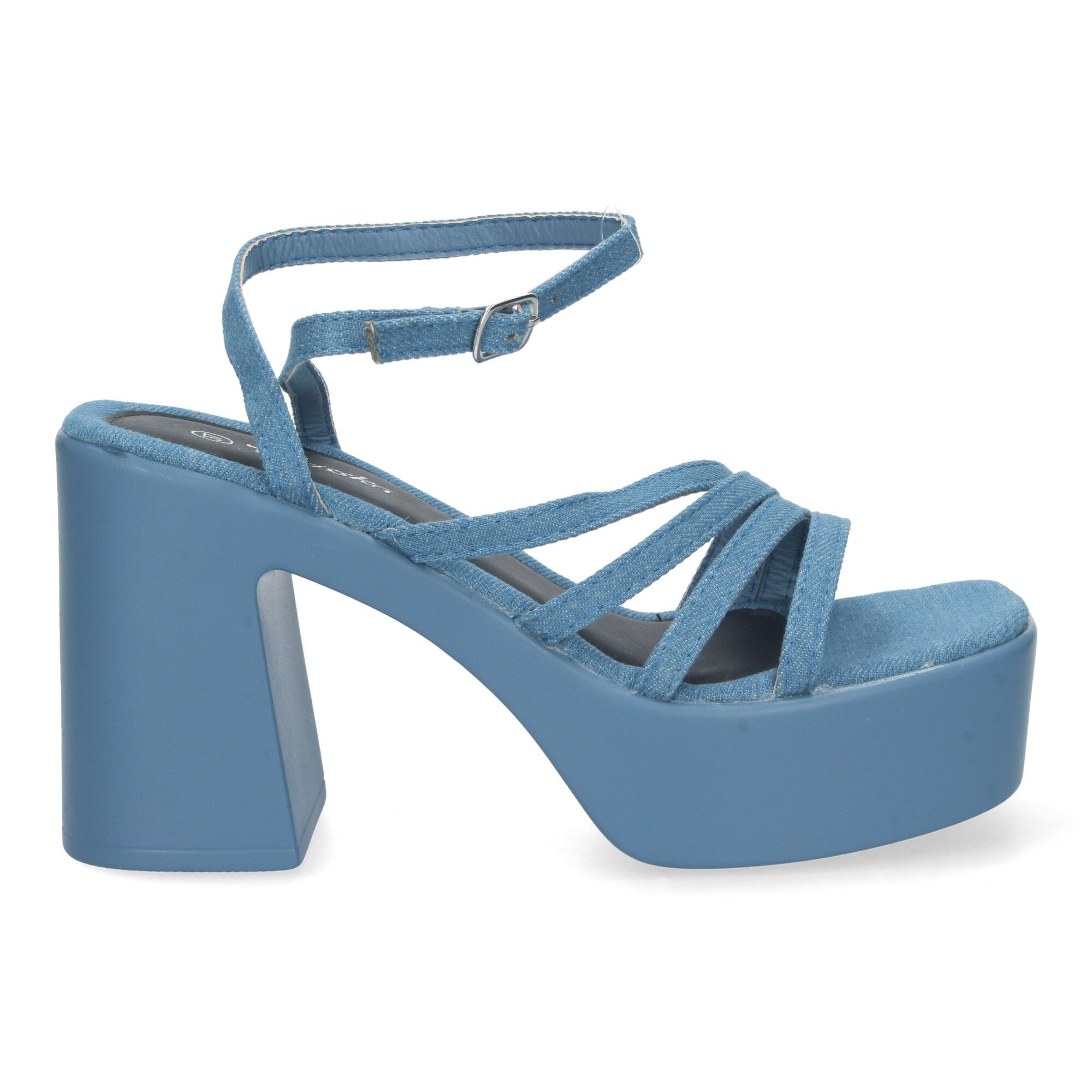 Sandalias  plataforma y tacón en color Vaqueras - Imagen 2