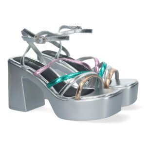 Sandalias  plataforma y tacón en color Multi