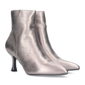 Botines con tacón fino mujer Gris y punta fina