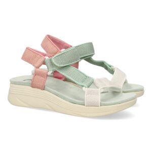 Sandalia plana de mujer, diseño comodo con cierre de velcro, estilo elegante con tiras cruzadas