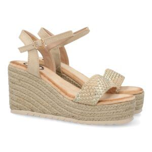 Sandalias de cuña de yute para mujer, comodas y elegantes, diseño moderno.