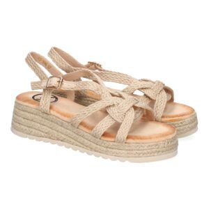 Sandalias de Plataforma de Yute para Mujer, Comodas y Elegantes, Diseño Moderno con Tiras Cruzadas