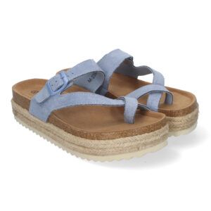 Sandalia de mujer de plataforma tipo esclava -Azul