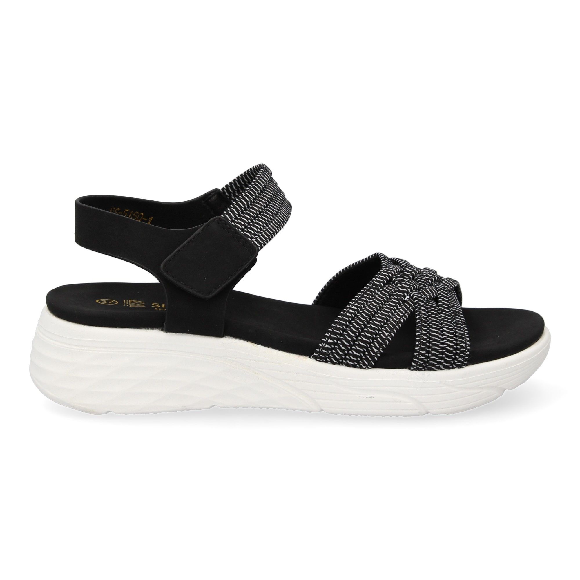 Sandalias planas de mujer, comodas y elegantes diseño moderno con tiras elasticas trenzadas - Imagen 2