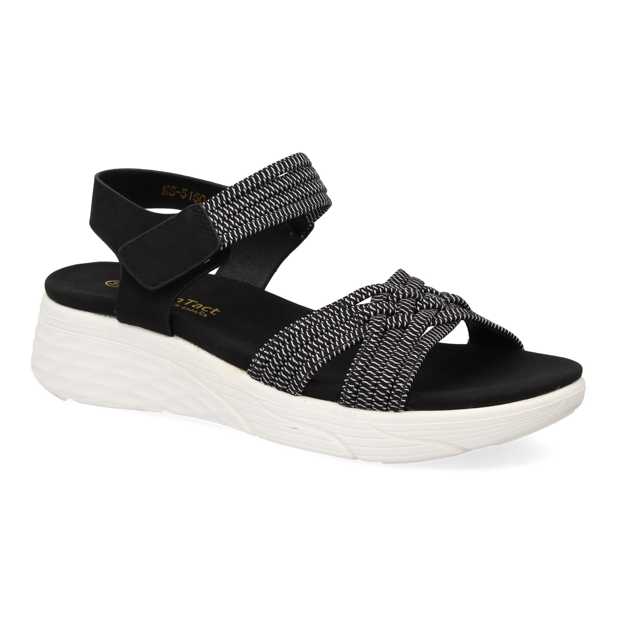 Sandalias planas de mujer, comodas y elegantes diseño moderno con tiras elasticas trenzadas - Imagen 3