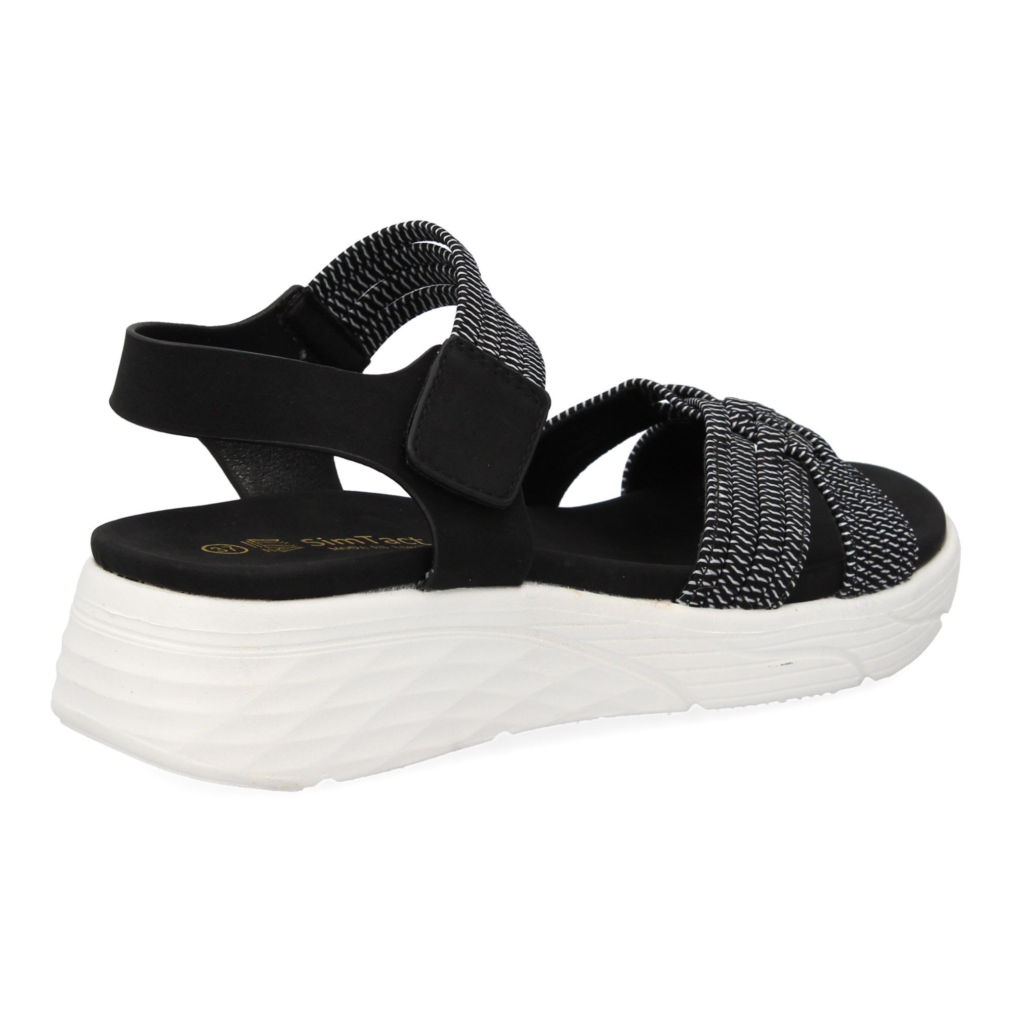 Sandalias planas de mujer, comodas y elegantes diseño moderno con tiras elasticas trenzadas - Imagen 4