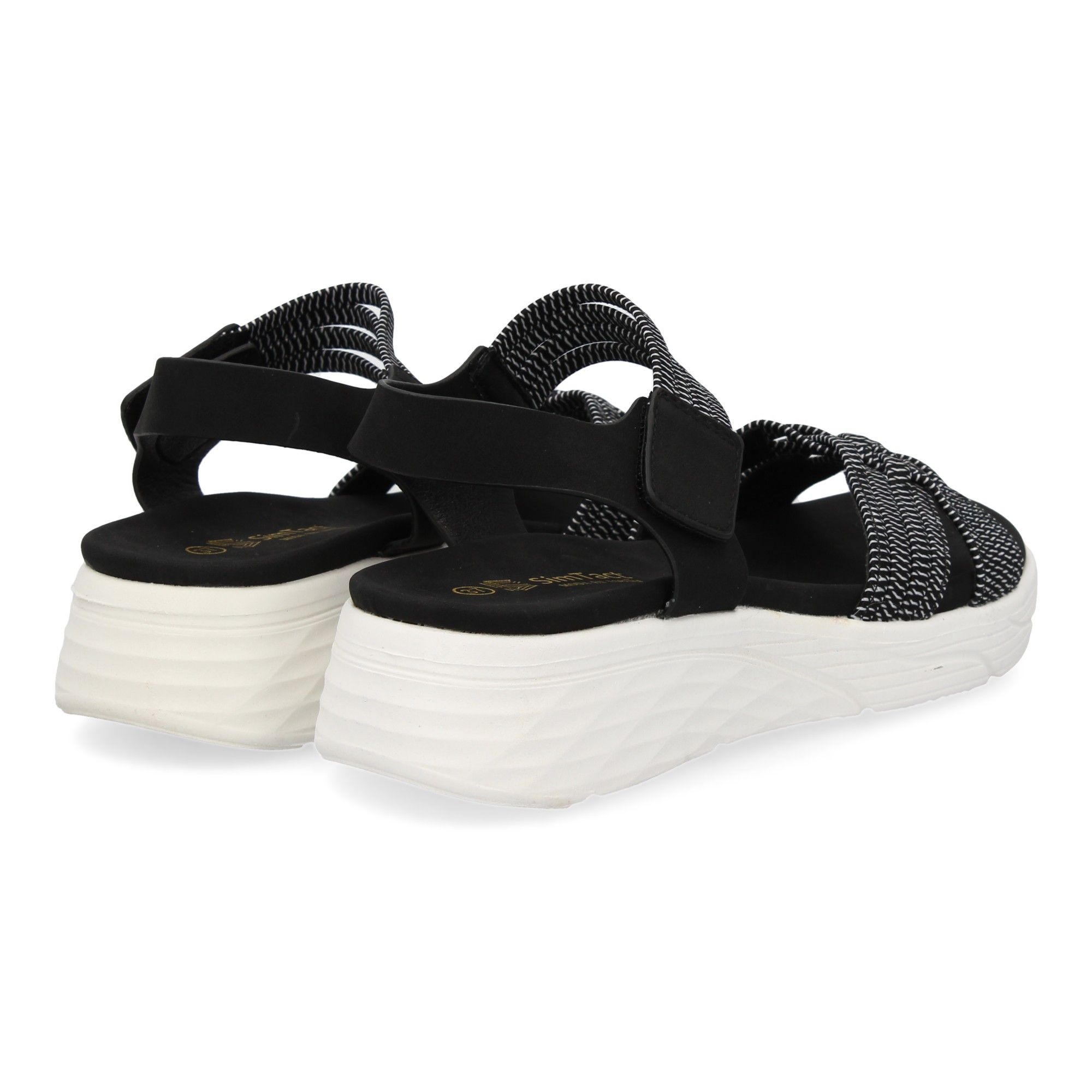 Sandalias planas de mujer, comodas y elegantes diseño moderno con tiras elasticas trenzadas - Imagen 5