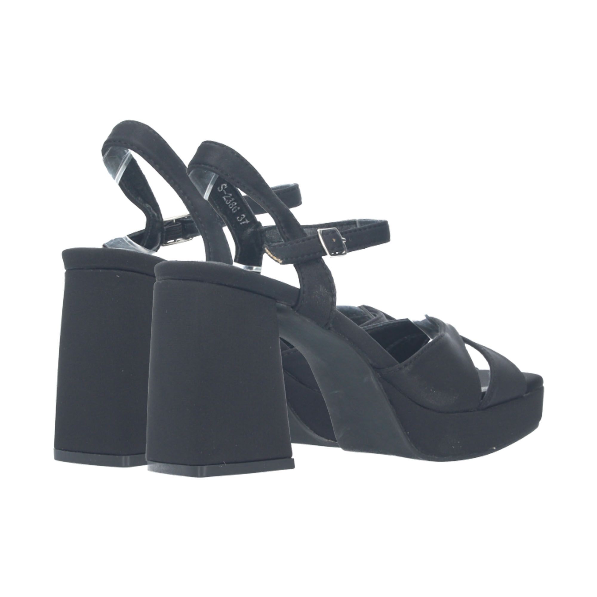 Sandalias tacón mujer Negras - Imagen 2