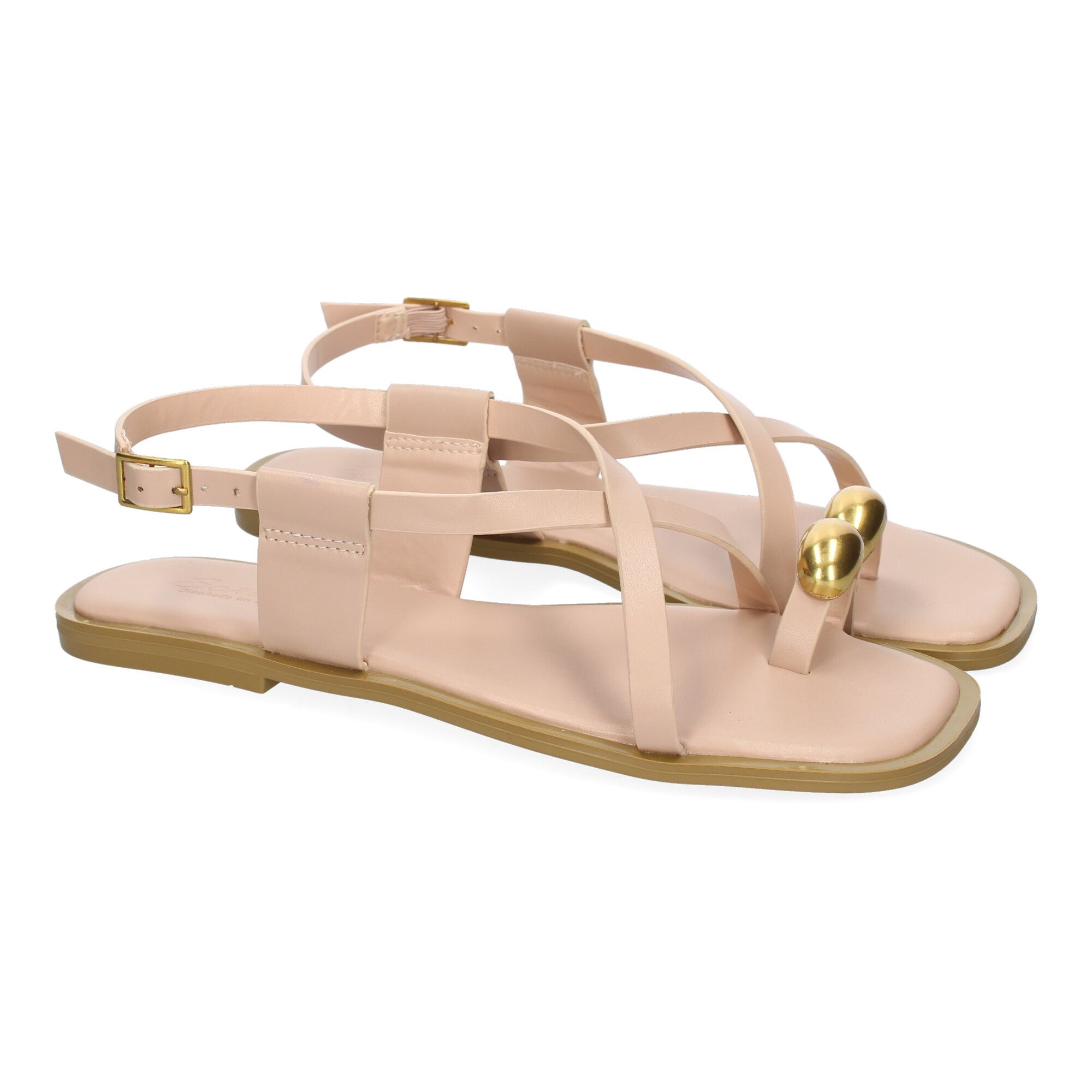 Sandalias Planas de Mujer, Diseño Comodo y Elegante con Cierre de Hebilla Ajustable