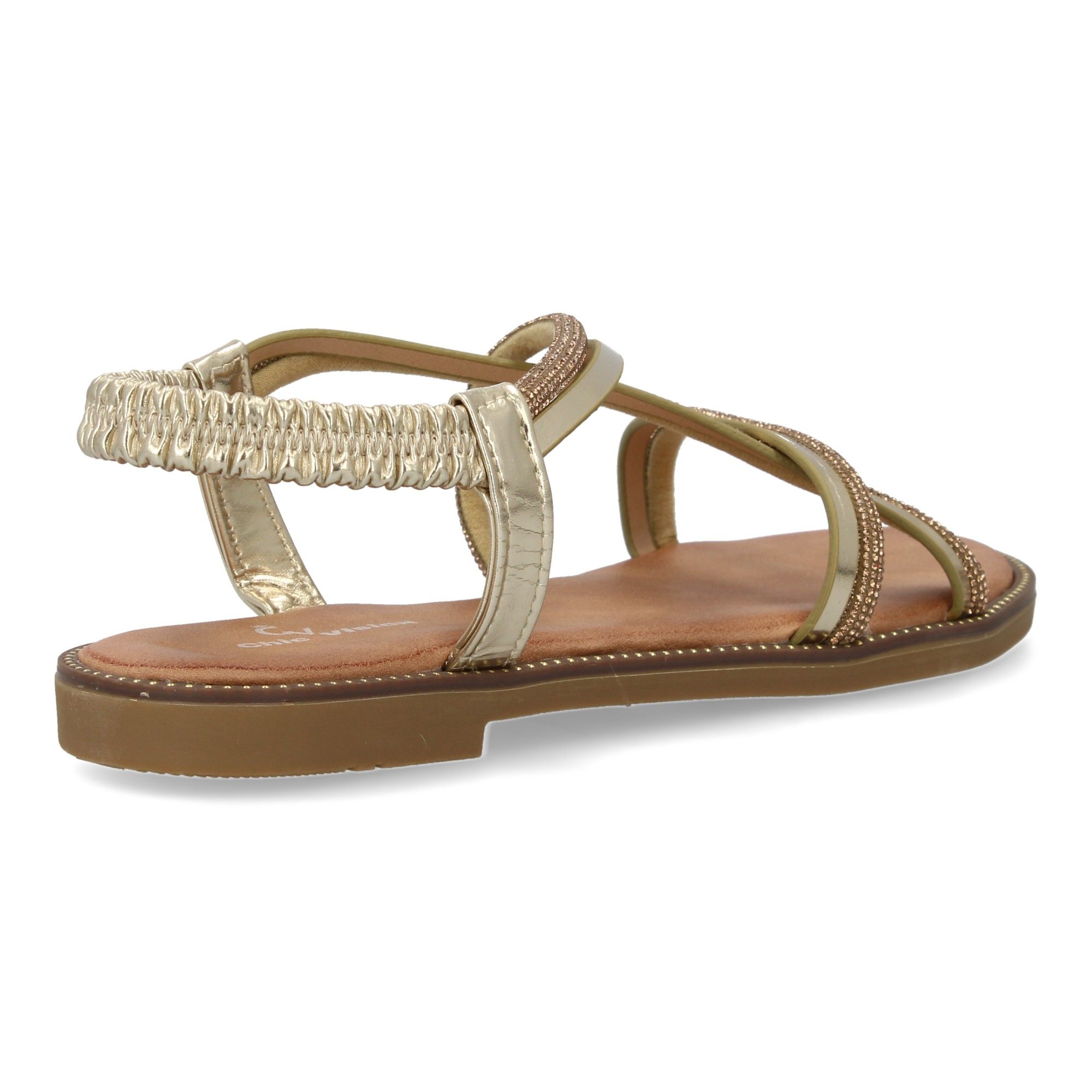 Sandalia tipo pala de mujerSandalias planas para mujer, comodas elegantes con brillantes, diseño moderno - Imagen 4
