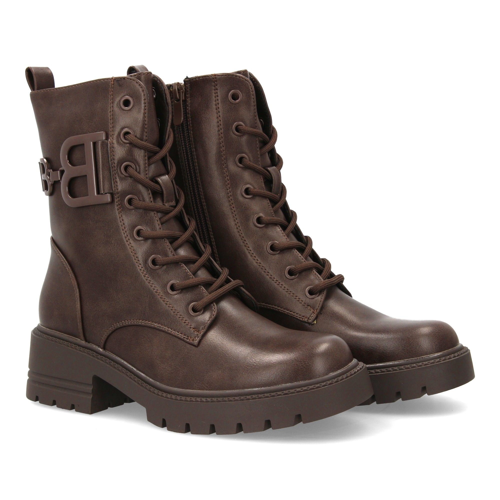 Botín Bota militar con detalle lateral para mujer.