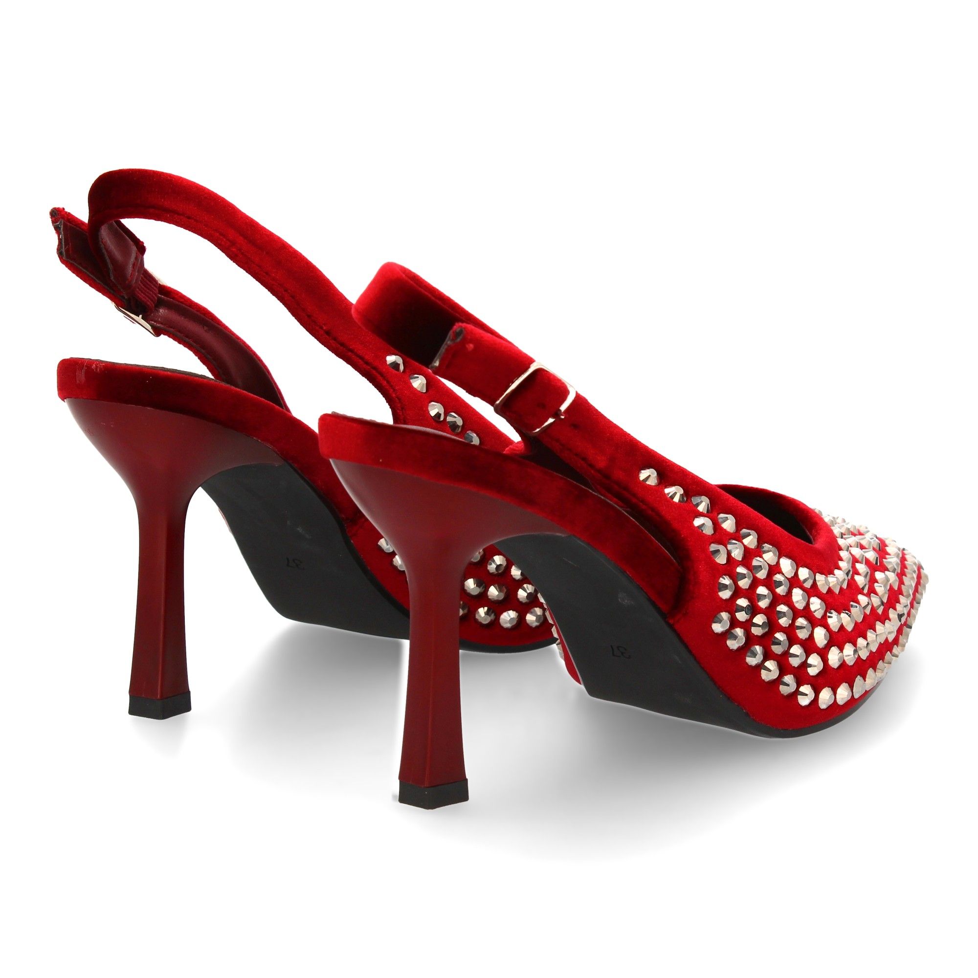 Zapato de salón punta fina y pedrería - Imagen 5