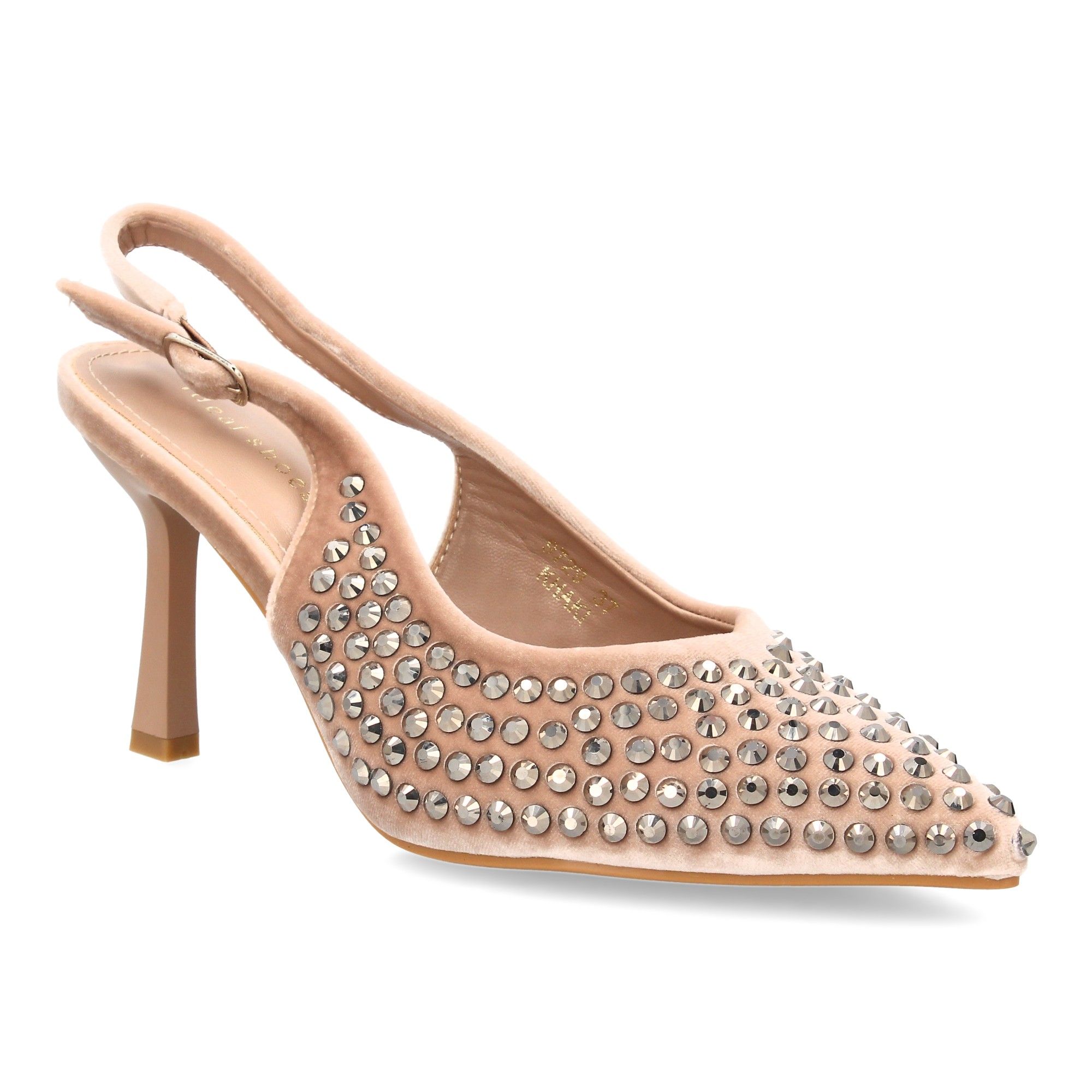 Zapato de salón punta fina y pedrería - Imagen 3