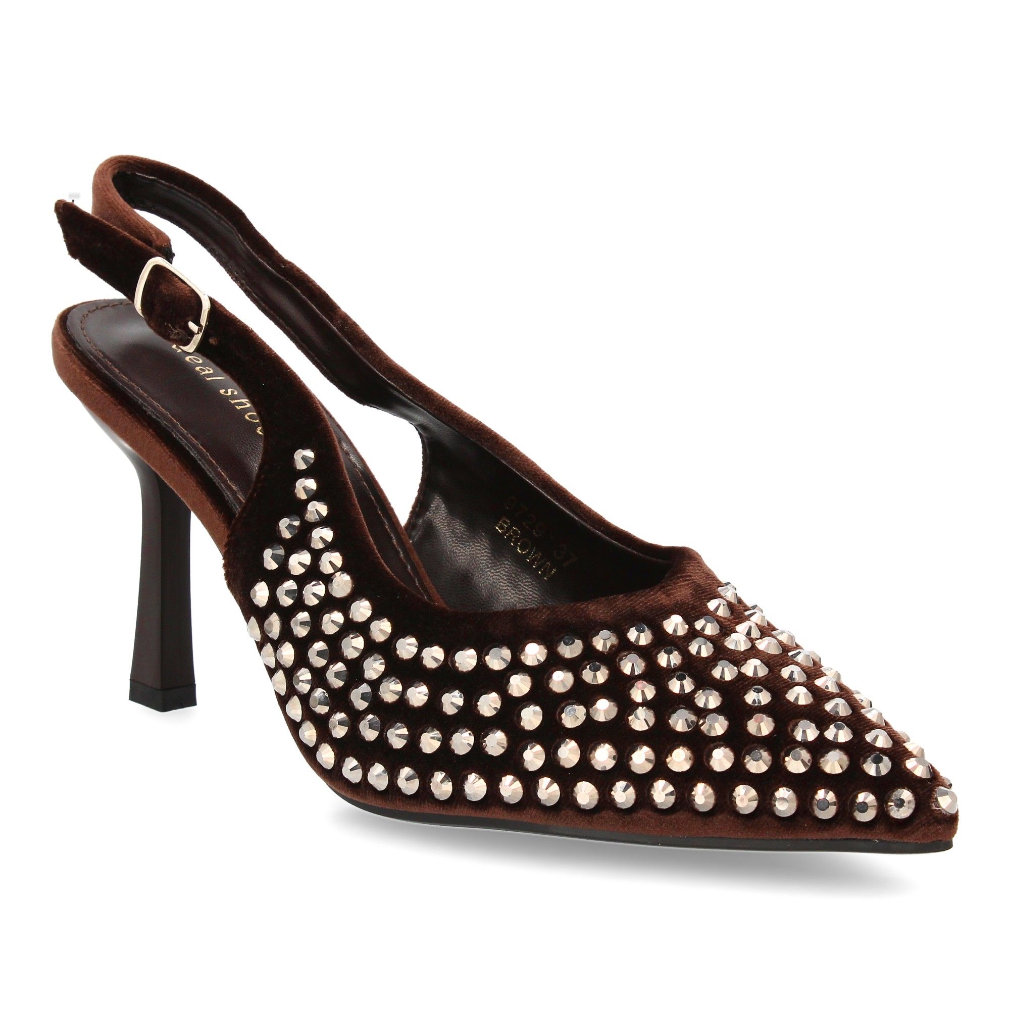 Zapato de salón punta fina y pedrería - Imagen 3
