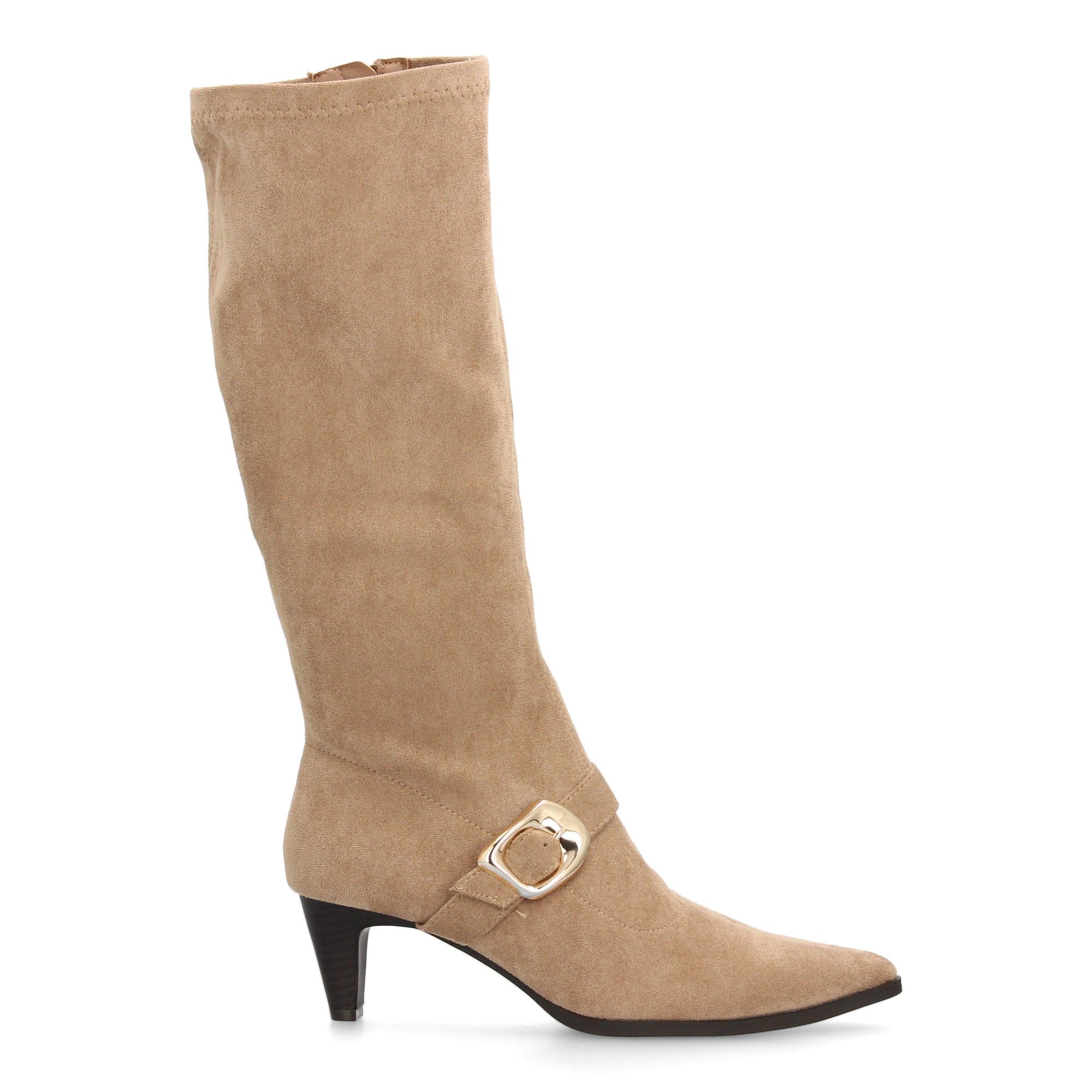 Bota alta con hebilla dorada para mujer - Imagen 2