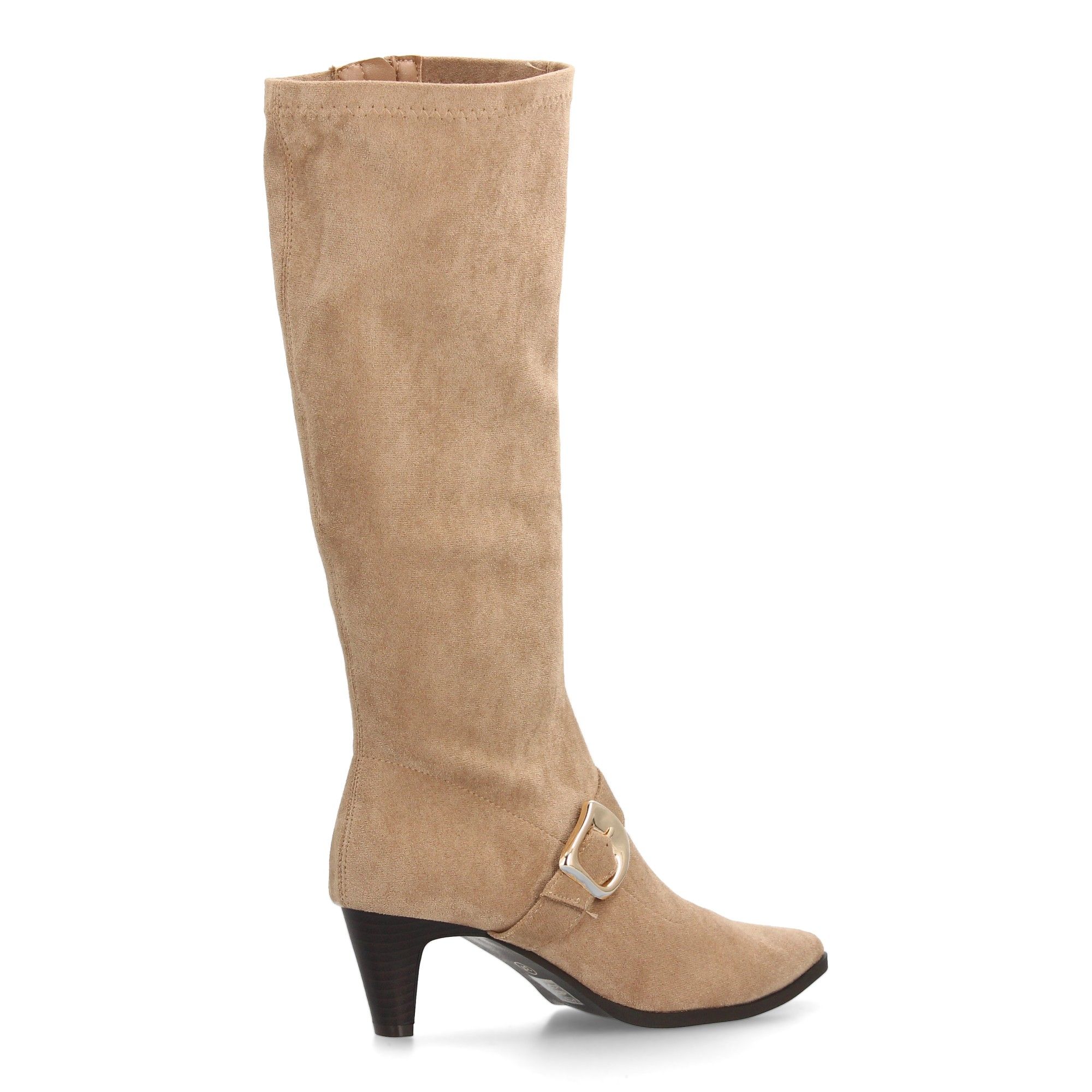 Bota alta con hebilla dorada para mujer - Imagen 4