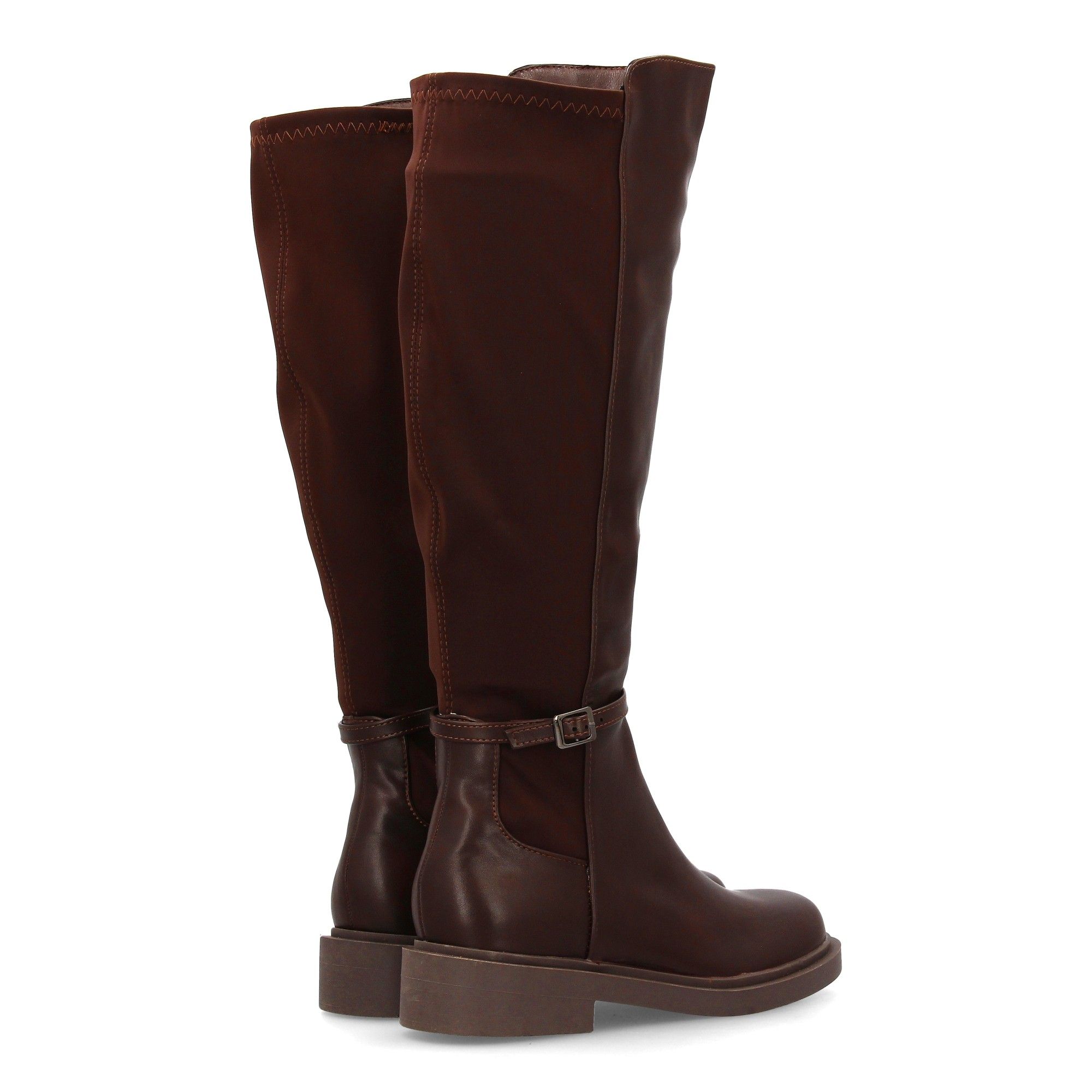 Bota alta elástica plana para mujer - Imagen 5