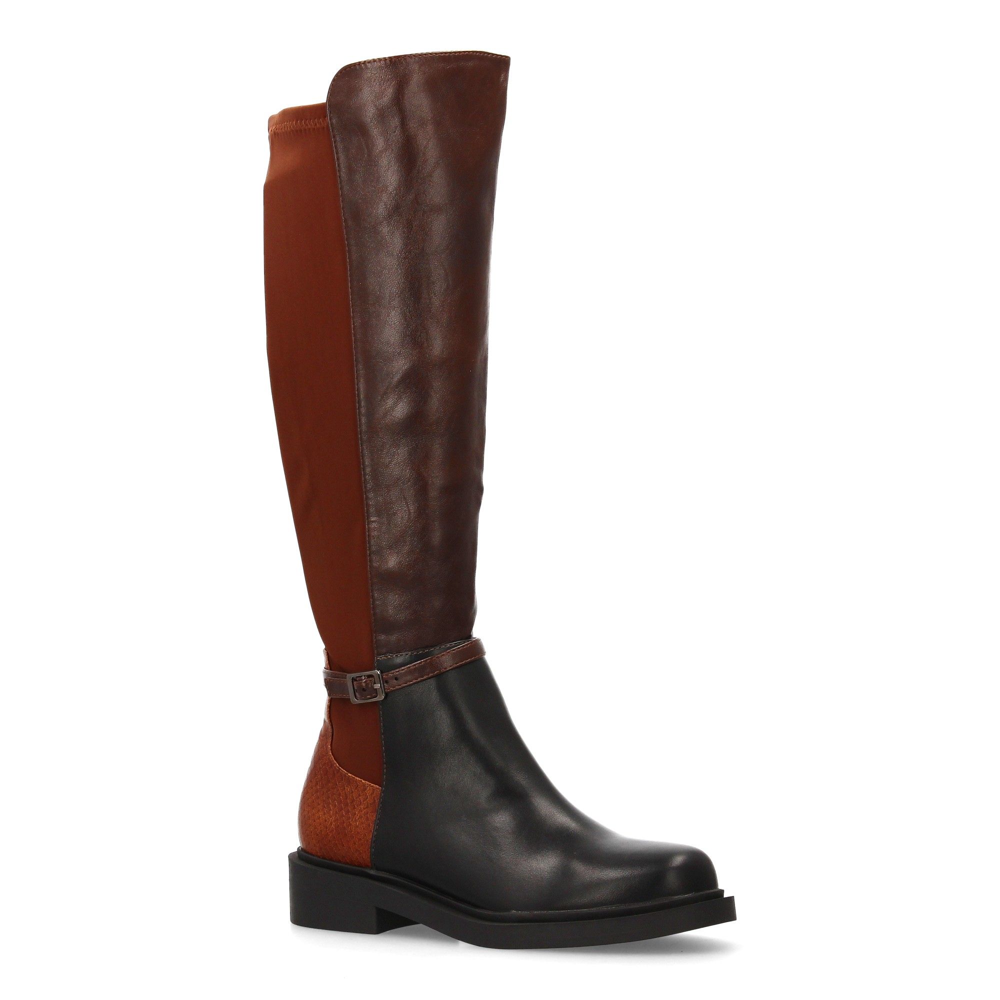 Bota alta elástica plana para mujer - Imagen 3