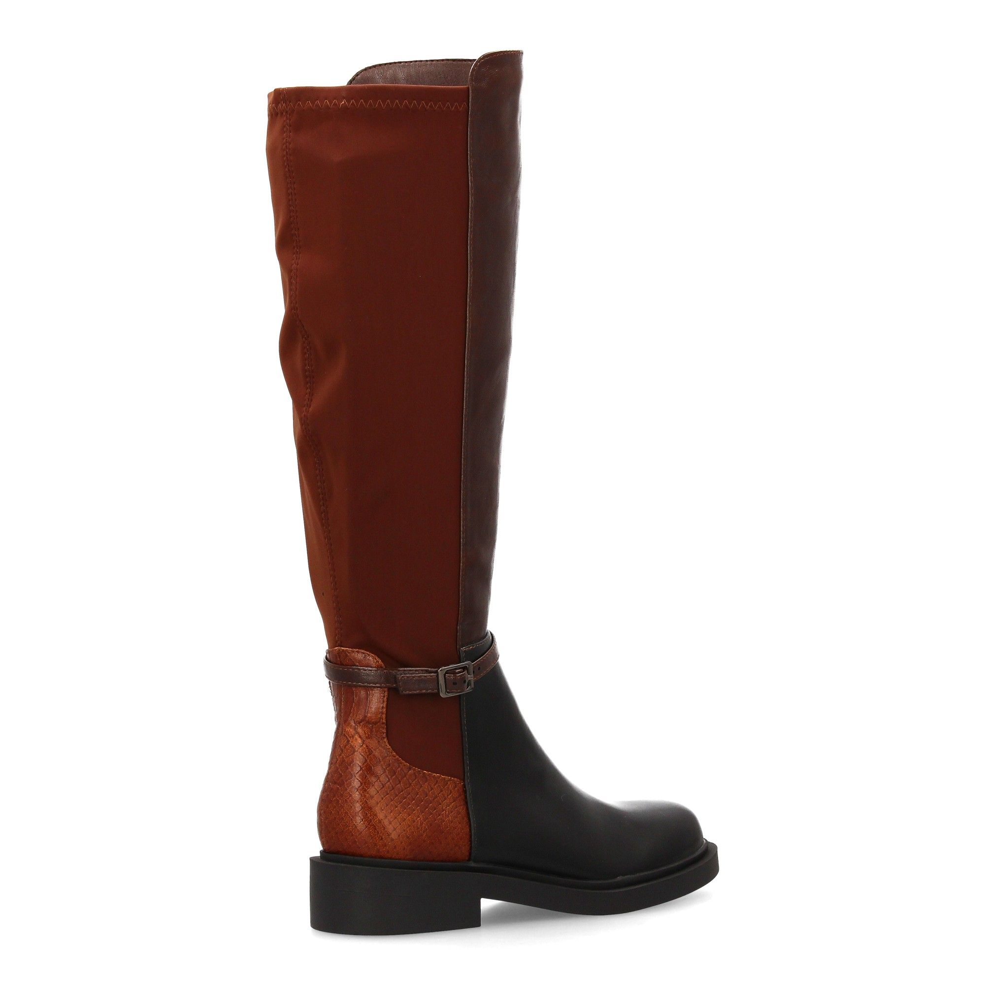 Bota alta elástica plana para mujer - Imagen 4