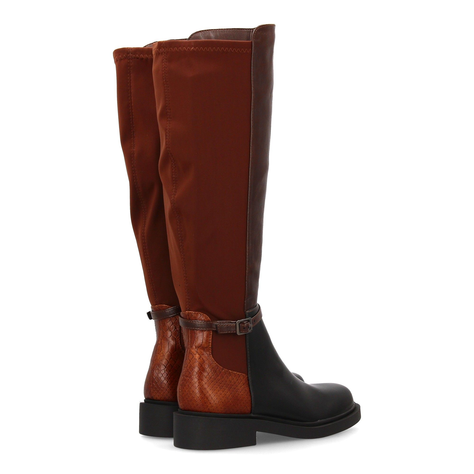 Bota alta elástica plana para mujer - Imagen 5