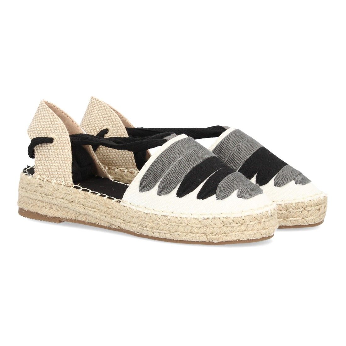 Sandalias alpargatas de inspiración mediterránea para mujer.