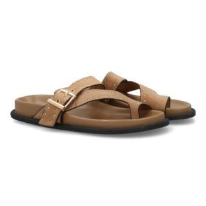 Sandalias planas con tiras cruzadas para mujer