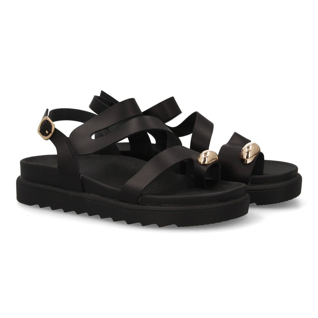 Sandalias de mujer con diseño de tiras anchas