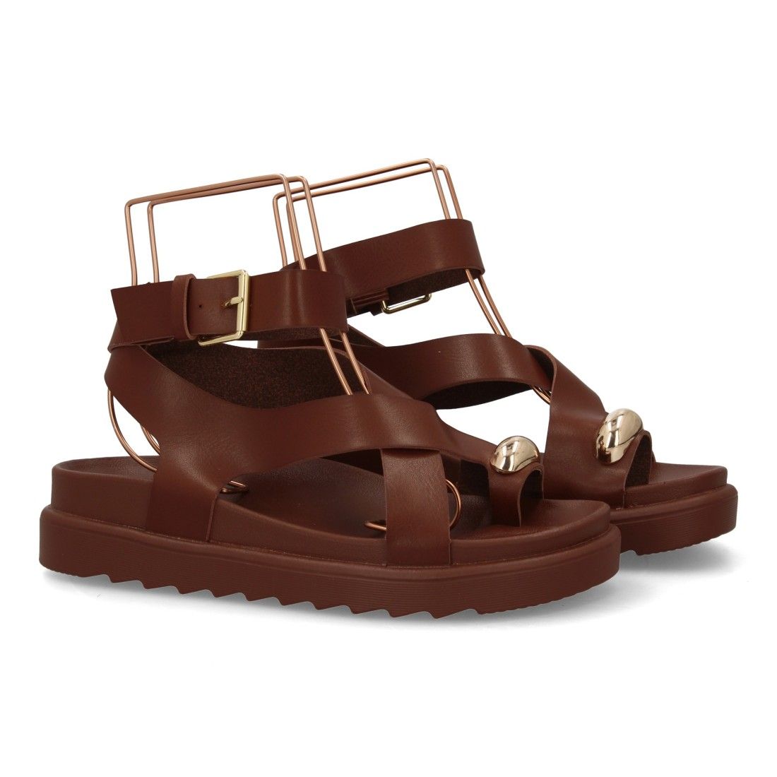 Sandalias de mujer con diseño de tiras anchas - Imagen 4