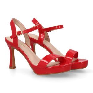 Sandalia tacón fino plataforma fiesta