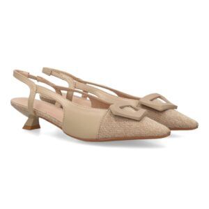 Zapato destalonado elegante tacón bajo